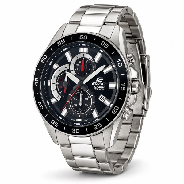 Мужские часы Casio Edifice EFV-550D-1A с хронографом и стальным браслетом