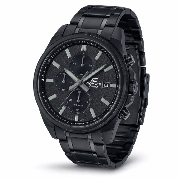 Чоловічий годинник Casio Edifice EFV-610DC-1A з хронографом та чорним сталевим браслетом
