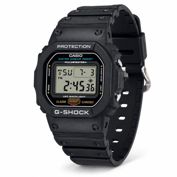 Мужские часы Casio G-SHOCK DW-5600UE-1 — Спортивная тактическая модель с минеральным стеклом