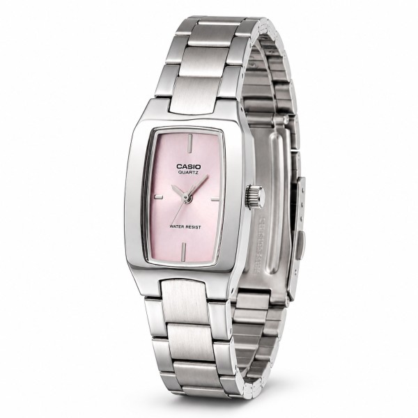 Жіночий годинник Casio LTP-1165A-4C — Класична модель з рожевим циферблатом та сталевим браслетом