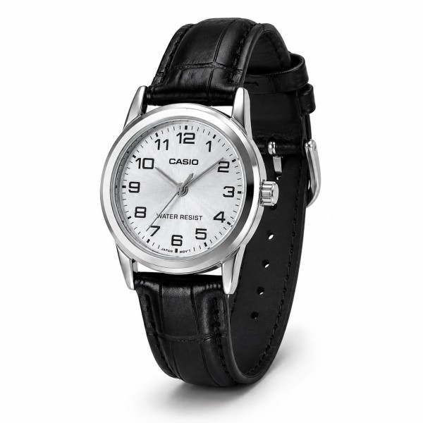 Жіночий годинник Casio LTP-V001L-7B Класичний зі шкіряним ремінцем та мінеральним склом