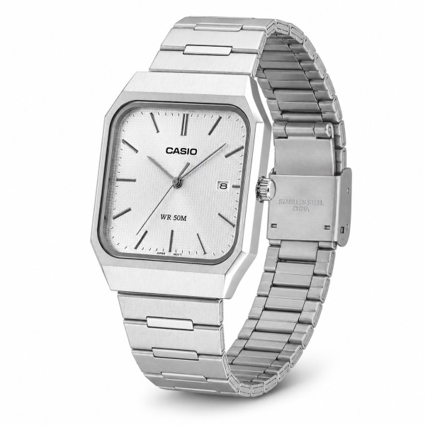 Чоловічий годинник Casio MTP-B185D-7A — класична модель з нержавіючої сталі та мінеральним склом