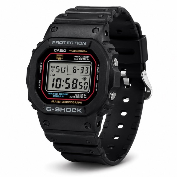 Чоловічий годинник Casio G-SHOCK DW-5600RL-1 — протиударний спортивний аксесуар з водозахистом 20 ATM