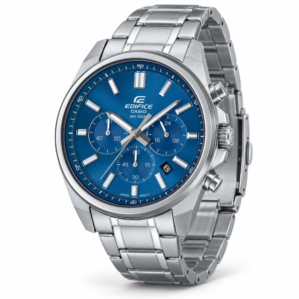 Мужские часы Casio Edifice EFV-650D-2A с хронографом и синим циферблатом