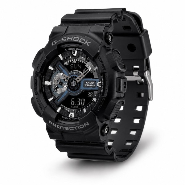 Мужские часы Casio G-SHOCK GA-110-1B — Спортивная модель 20 ATM с минеральным стеклом