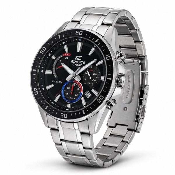 Мужские часы Casio Edifice EFR-552D-1A3 с хронографом и стальным браслетом