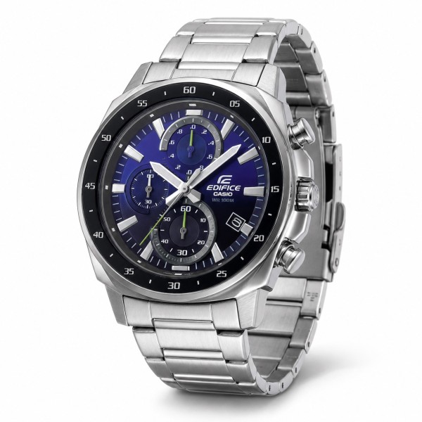 Мужские часы Casio Edifice EFV-600D-2A с хронографом и синим циферблатом
