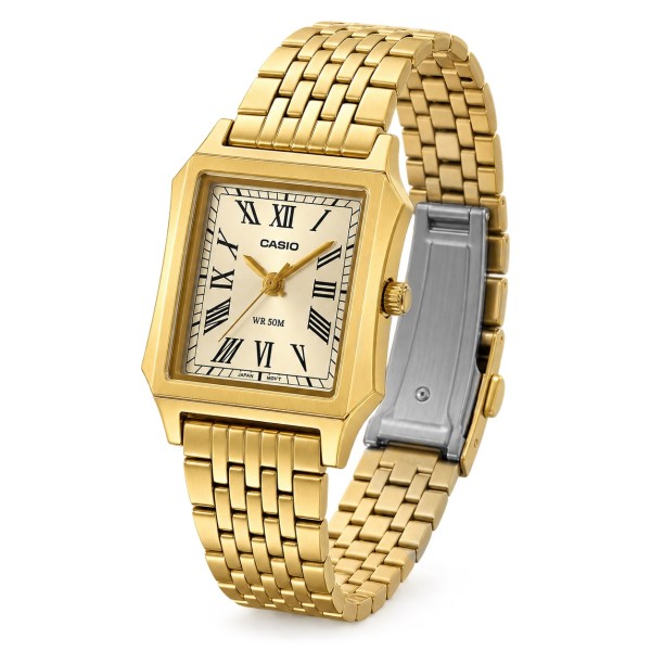 Женские часы Casio LTP-B190G-9B в золотистом цвете, стальной корпус и минеральное стекло