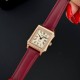 Жіночий годинник Casio LTP-B190RGL-4B – Класична модель у корпусі кольору рожеве золото з червоним шкіряним ремінцем