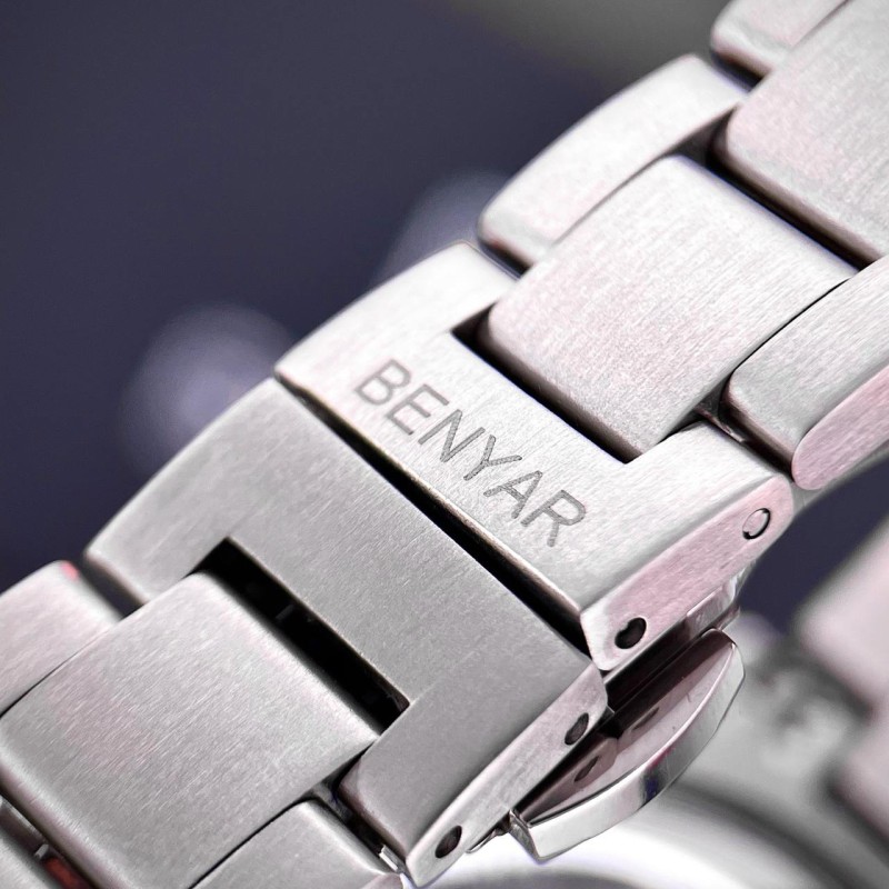 Мужские механические часы Benyar BY-5208 Blue с автоподзаводом и синим циферблатом
