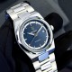 Мужские механические часы Benyar BY-5203 Silver-Blue с автоподзаводом и стальным браслетом