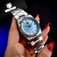 Чоловічий механічний годинник Benyar BY-5203 Silver-Ligh Blue з автопідзаводом та сталевим браслетом