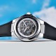 Чоловічий механічний годинник Benyar BY-5207 Black-Silver-White з автопідзаводом та шкіряним ремінцем