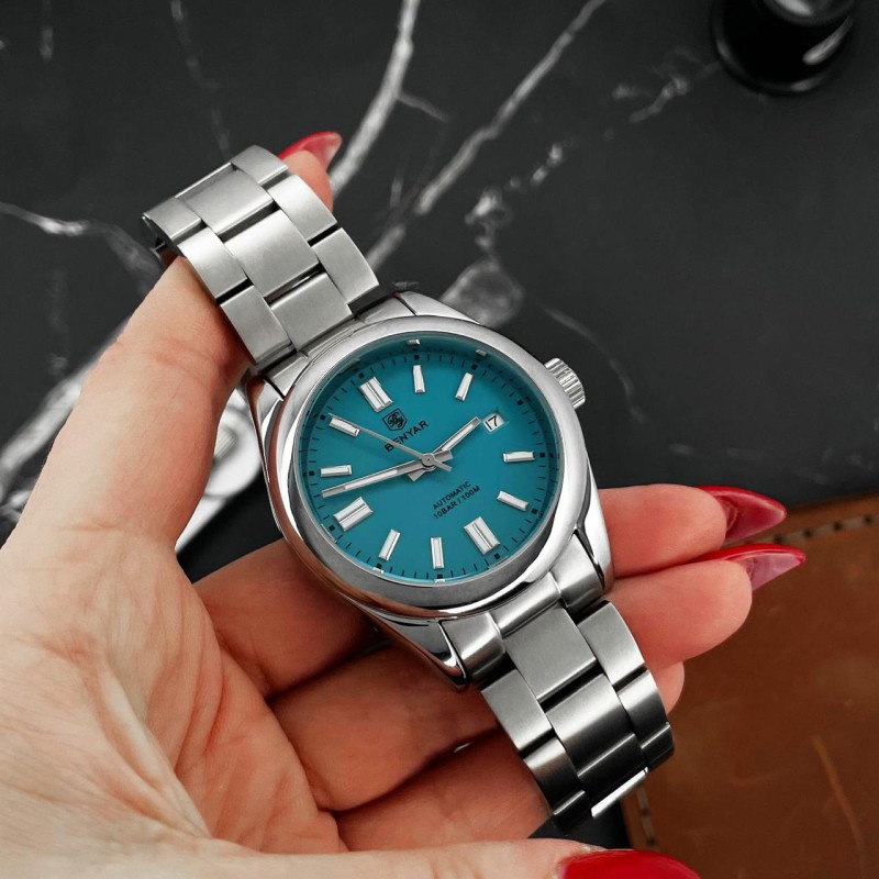 Мужские механические часы Benyar BY-5185 Blue с автоподзаводом и водозащитой 10 ATM