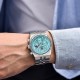 Чоловічий годинник Benyar BY-5225 Silver-Blue зі сріблястим браслетом та бірюзовим циферблатом