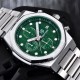 Чоловічий наручний годинник Benyar BY-5216 Silver-Green з хронографом та сталевим браслетом