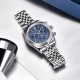 Мужские часы Benyar BY-S001 Silver-Blue с хронографом и водозащитой 10 ATM