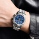 Мужские часы Benyar BY-S001 Silver-Blue с хронографом и водозащитой 10 ATM