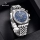 Мужские часы Benyar BY-S001 Silver-Blue с хронографом и водозащитой 10 ATM
