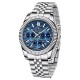 Мужские часы Benyar BY-S001 Silver-Blue с хронографом и водозащитой 10 ATM