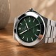 Мужские механические часы Benyar BY-5219 Silver-Green с автоподзаводом и зеленым циферблатом