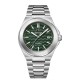 Мужские механические часы Benyar BY-5219 Silver-Green с автоподзаводом и зеленым циферблатом