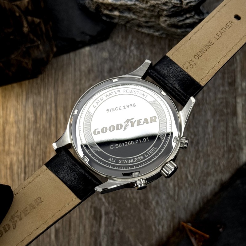 Чоловічий наручний годинник GOODYEAR G.S01260.01.01 у класичному стилі з тахіметром