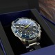 Мужские часы GOODYEAR G.S01262,01,01 Классические с серебристым браслетом и синим циферблатом