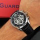 Чоловічий наручний годинник Guardo 012837-1 Silver-Black — класичний стиль з індикацією дати та дня тижня
