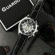 Чоловічий наручний годинник Guardo 012837-1 Silver-Black — класичний стиль з індикацією дати та дня тижня