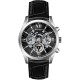 Чоловічий наручний годинник Guardo 012837-1 Silver-Black — класичний стиль з індикацією дати та дня тижня