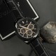 Чоловічий наручний годинник Guardo 012836-3 Black з нержавіючої сталі та шкіряним ремінцем
