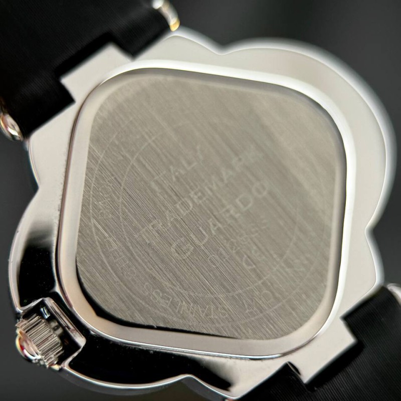 Жіночий годинник Guardo 012833-1 Silver-Black — класична модель з італійським дизайном та шкіряним ремінцем