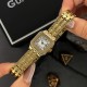 Жіночий годинник Guardo 012827-2 у золотистому корпусі з мінеральним склом