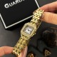 Жіночий годинник Guardo 012830-2 з золотистим браслетом та прямокутним корпусом