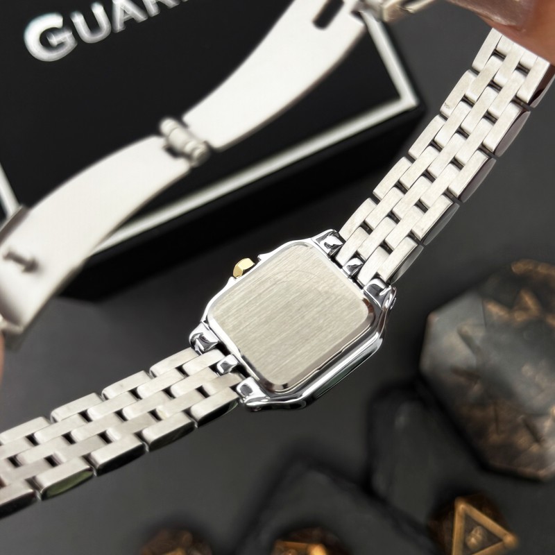 Жіночий годинник Guardo 012830-3 Silver-Gold з кварцовим механізмом та прямокутним корпусом