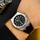 Чоловічий наручний годинник Guardo 012752-1 Silver-Black на каучуковому ремінці