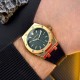 Мужские наручные часы Guardo 012752-2 с зеленым циферблатом и каучуковым ремешком