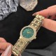 Жіночий наручний годинник Guardo 012772-3 Gold/Green з італійським дизайном та мінеральним склом