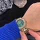 Жіночий наручний годинник Guardo 012772-3 Gold/Green з італійським дизайном та мінеральним склом