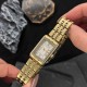 Женские часы Guardo 012796-1 Gold-Silver с прямоугольным корпусом и металлическим браслетом