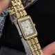 Женские часы Guardo 012796-1 Gold-Silver с прямоугольным корпусом и металлическим браслетом