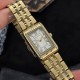 Женские часы Guardo 012796-1 Gold-Silver с прямоугольным корпусом и металлическим браслетом