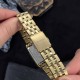Женские часы Guardo 012796-1 Gold-Silver с прямоугольным корпусом и металлическим браслетом