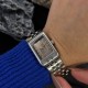 Женские часы Guardo 012796-4: классическая прямоугольная модель, кварцевый механизм, серебристый браслет