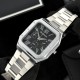 Мужские часы Guardo 012726-1 M Silver-Black в квадратном корпусе с браслетом