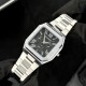 Мужские часы Guardo 012726-1 M Silver-Black в квадратном корпусе с браслетом