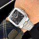 Мужские часы Guardo 012726-1 M Silver-Black в квадратном корпусе с браслетом