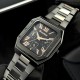 Чоловічий наручний годинник Guardo 012726-4 M Black у квадратному корпусі з браслетом