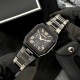 Чоловічий наручний годинник Guardo 012726-4 M Black у квадратному корпусі з браслетом